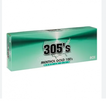 305\'s Menthol Gold 100\'s Box cigarettes 10 cartons