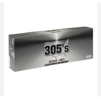 305\'s Silver 100\'s Box cigarettes 10 cartons